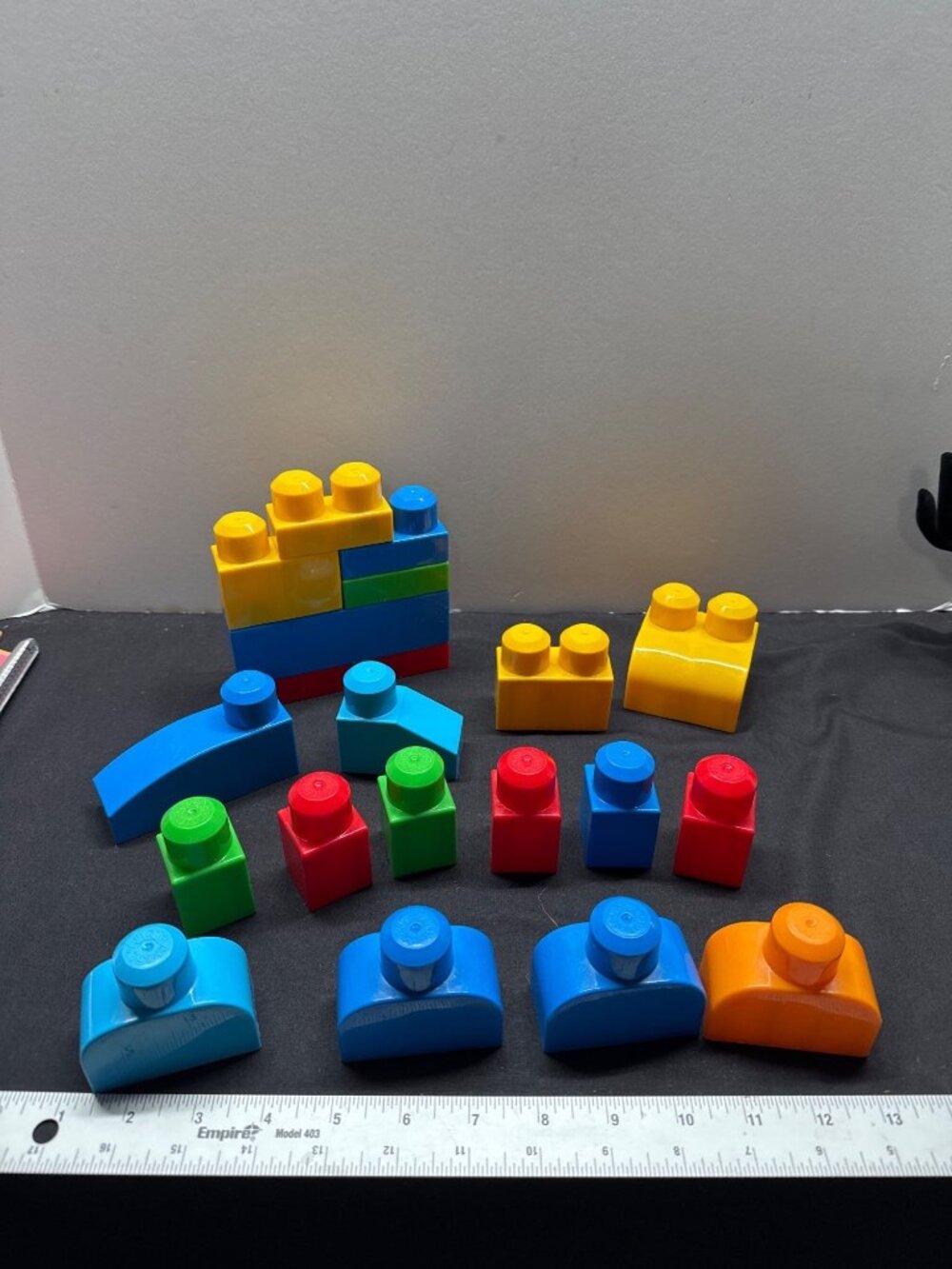 20 Piece Mega Bloks Colorful Building Blocks Set Toddlers Assorted Shapes Sizes